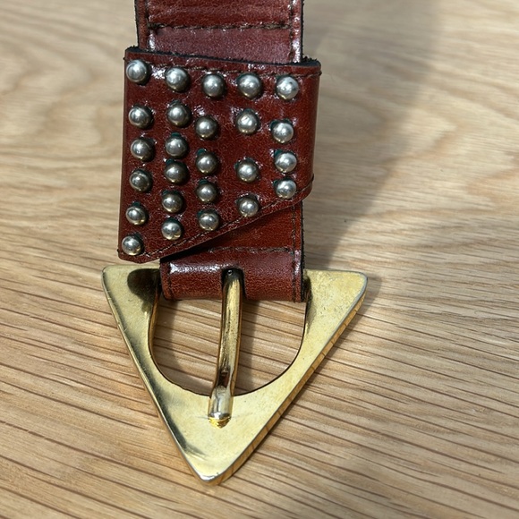 Matex Vintage Leather Women Gold Hardware Belt Concinto 1950 - Picture 4 of 16